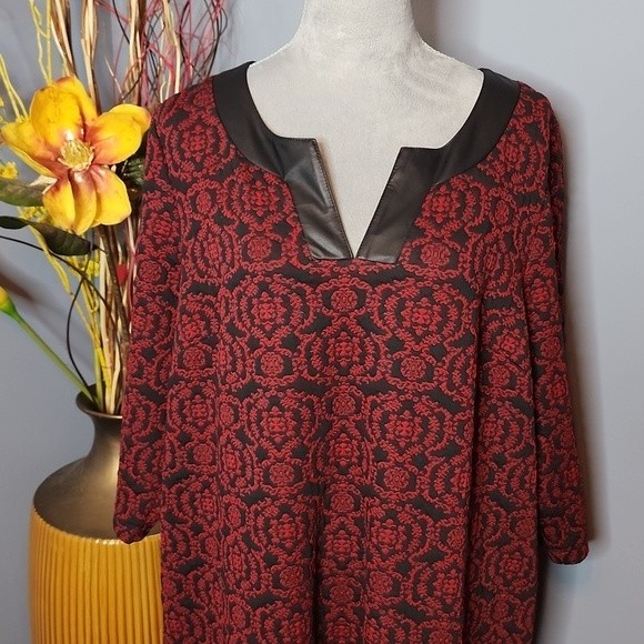 Catherines Red and Black Dress Size 1X NWT - Picture 2 of 15